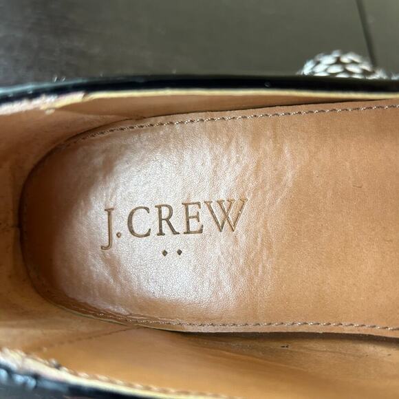 J. CREW Cora Leopard Calf Hair Smoking women’s size 8 Flats - Picture 7 of 8